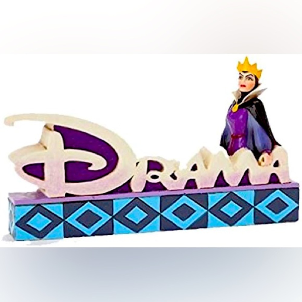 Snow White Evil Queen Drama Word Plaque Figurine 4038491